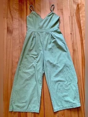 Bright Green Braided-Strap Jumpsuit